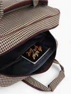 Сумка дорожная на молнии, наружный карман, длинный ремень, бежевая/коричневая - Фото 14