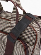 Сумка дорожная на молнии, наружный карман, длинный ремень, бежевая/коричневая - Фото 6