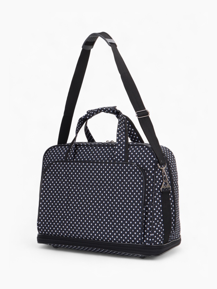 Сумка дорожная на молнии, с увеличением, наружный карман, длинный ремень, чёрный - Фото 1