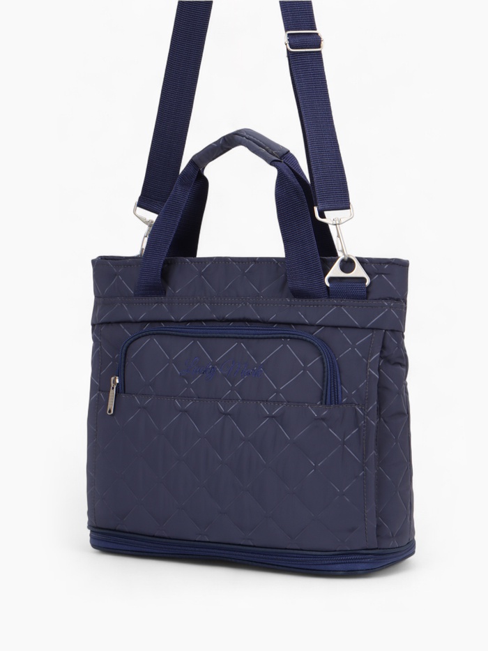 Сумка дорожная на молнии, с увеличением, наружный карман, длинный ремень, сиреневый - Фото 1