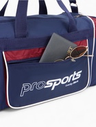 Сумка спортивная Lucky Mark, на молнии, 3 наружных кармана, длинный ремень, синяя/бордовая - Фото 8