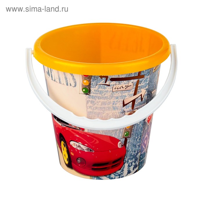 Ведро детское «Гонки» 1,5 л. - Фото 1