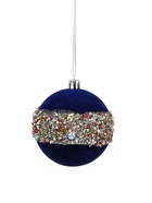 Ёлочные шары новогодние «Освин», набор 4 шт., d=8 см, синий - Фото 2