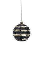 Ёлочные шары новогодние «Савьер», набор 12 шт., d=8 см, чёрно-золотой - Фото 6