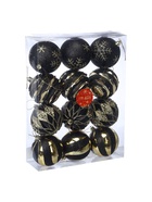 Ёлочные шары новогодние «Савьер», набор 12 шт., d=8 см, чёрно-золотой - Фото 7