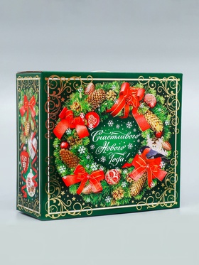 Коробка подарочная новогодняя Биг бокс 34×14×35.5 см