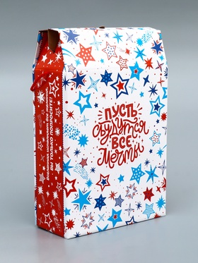 Коробка подарочная новогодняя «Звездная сумка» 22.5×34×10 см