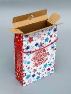 Коробка подарочная новогодняя «Звездная сумка» 22.5×34×10 см - фото 52743553