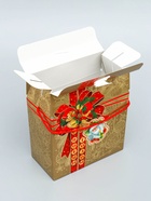 Коробка подарочная новогодняя «Золотая сумка» 21.5×25.6×11 см - фото 809141646