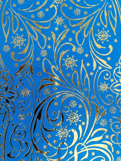 Коробка подарочная новогодняя, голубая, для сладких подарков, 20×10×26.5 см