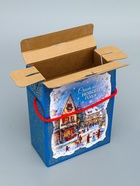 Коробка подарочная новогодняя, гооубая, для сладких подарков, 20×10×26.5 см - фото 119072039 Коробка подарочная новогодняя, гооубая, для сладких подарков, 20×10×26.5 см - фото 119072039