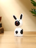 УЦЕНКА Набор сувенирный «Зайки» дерево H 14, 12, 9 см, цв. бело-чёрный 10916895