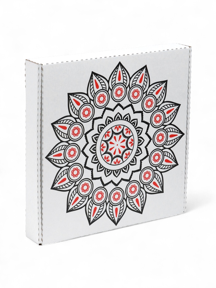 Коробка для набора барбекю, 32.5×33.5×5 см, картонная, квадратная