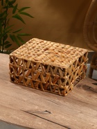 УЦЕНКА Корзина плетеная 30x23x15 см, водный гиацинт - Фото 6