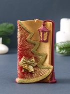 Свеча декоративная «Рождественская» 7.5×4×12 см, золотой - Фото 2