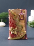 Свеча фигурная "Рождественская" 7,5х4х12 см, цв. золотой - фото 809282735