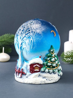 Свеча декоративная «Зимний вечер» 11×11×14 см