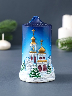 Свеча декоративная «Рождественская ночь» 7×6×11 см