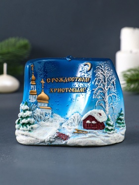 Свеча декоративная «С Рождеством Христовым!« 5.5×11×8 см