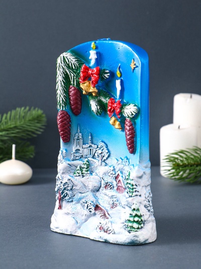 Свеча декоративная «Рождественские шишки» 6×9.5×16.5 см