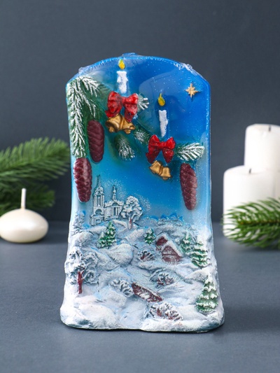 Свеча декоративная «Рождественские шишки» 6×9.5×16.5 см