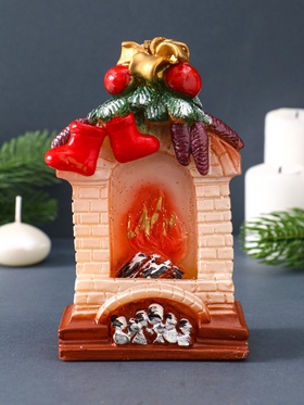 Свеча декоративная «Новогодний камин» 5.5×9×15 см