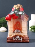 Свеча фигурная "Новогодний камин" 5,5х9х15 см - фото 809282747