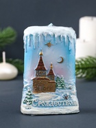 Свеча фигурная "Ледяная" 7х3,5х10,5 см, цв. голубой - фото 809282749