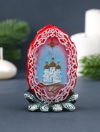 Свеча фигурная "Храм в рамке" 5,5х4х9 см, цв. красный - фото 51811491