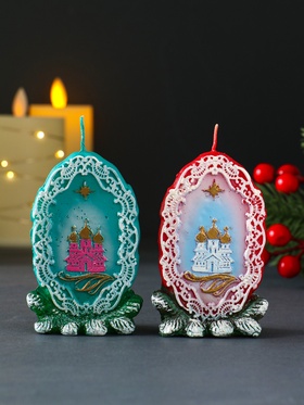 Свеча декоративная «Храм в рамке», 5.5×4×9 см, МИКС