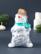 Свеча декоративная «Снеговик в золотом колпаке» 8.5×5.5×14 см 10911578