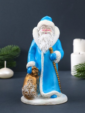 Свеча декоративная «Дед Мороз» 8.5×7×15.5 см, голубой