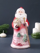 Свеча декоративная «Дед Мороз с подарком» 9×9×19.5 см, красный 10911584