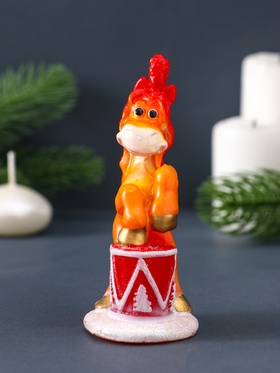 Свеча декоративная «Лошадка цирковая» 4.5×6×11 см, золотой