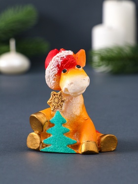 Свеча декоративная «Лошадка» 6.5×5.5×8 см, золотой