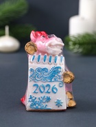 Свеча декоративная «Лошадка с открыткой» 6×4.5×8.5 см, розово-голубой - фото 7449351