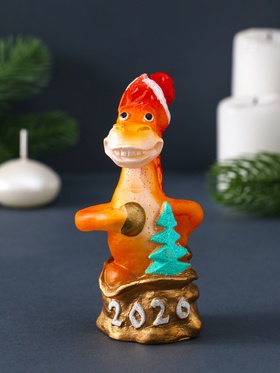 Свеча декоративная «Лошадка из мешка» 5×4.5×11.5 см, золотой