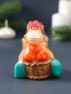 Свеча декоративная «Лошадка с мандаринами» 6×7.5×7.5 см, золотой 10911603