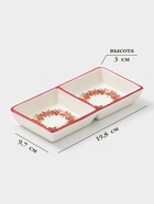 Менажница Доляна «Новогоднее настроение», 2 секций, 19.8×3 см, доломит, белая - Фото 2