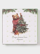 Тарелка новогодняя Доляна «Сказки зимнего леса», d=20.5 см, фарфор, белая - Фото 4