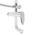 УЦЕНКА Душевая система ZEIN Z1012, смеситель, тропическая и ручная лейка, латунь, белый/хром 97566 - Фото 5