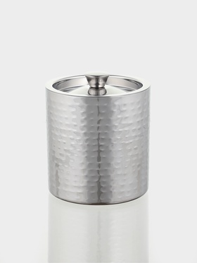 Ведро для льда с крышкой «Серебро», 14.5×14.5×18 см, нержавеющая сталь