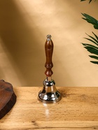 Колокольчик «Серебряный звон», 8×8×24 см, алюминий, с деревянной ручкой - Фото 2