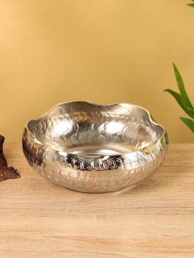 Салатник с волнистыми краями, 20×20×7.5 см, алюминий