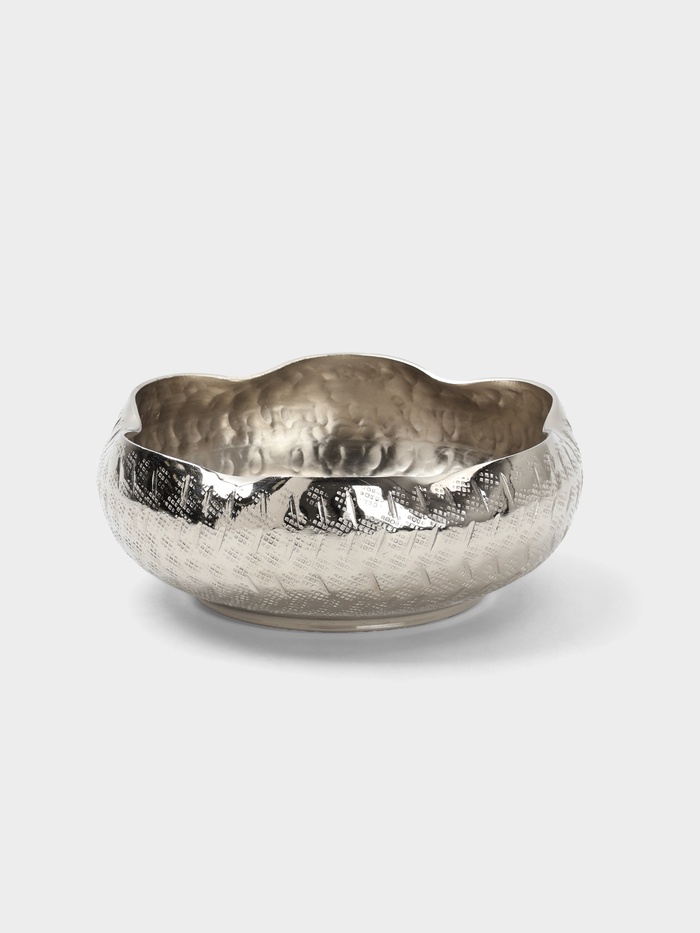 Салатник с волнистыми краями, 20×20×7.5 см, алюминий - Фото 1