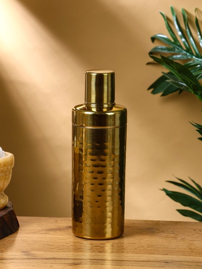 Шейкер «Золото», 7×7×23 см, нержавеющая сталь