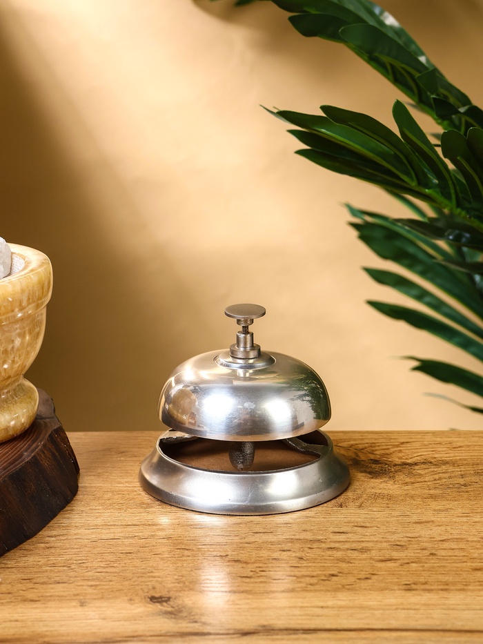 Звонок настольный, 9.5×9.5×7.5 см, латунь - Фото 1