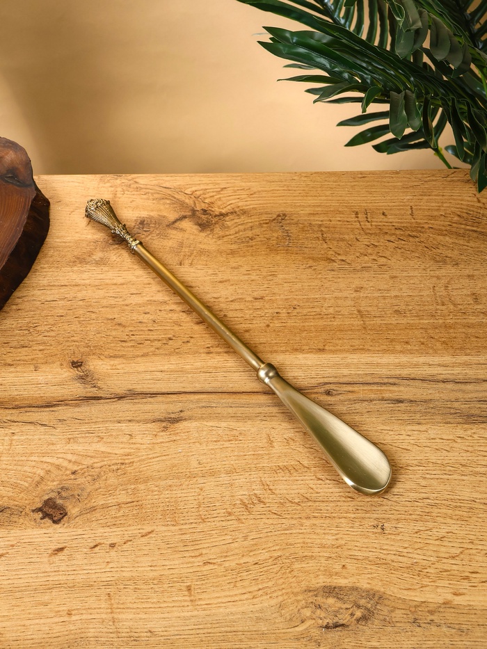 Ложка для обуви «Блеск», 35 см, латунь - Фото 1