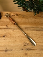 Ложка для обуви «Винтаж», 45.5 см, латунь, манговое дерево - Фото 1