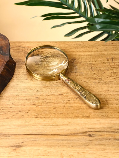 Лупа «Пуаро», 7.5×7.5×18 см, латунь